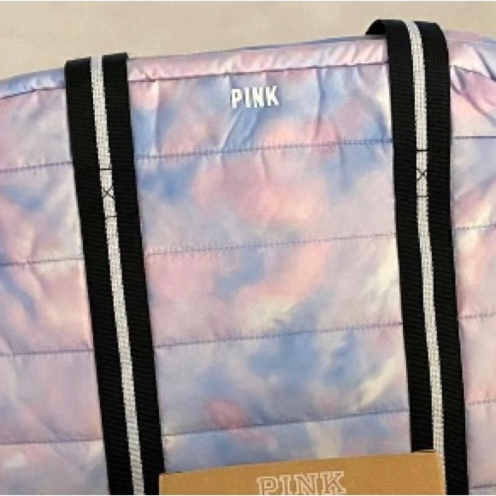 Pink tye dye gym duffle bag
